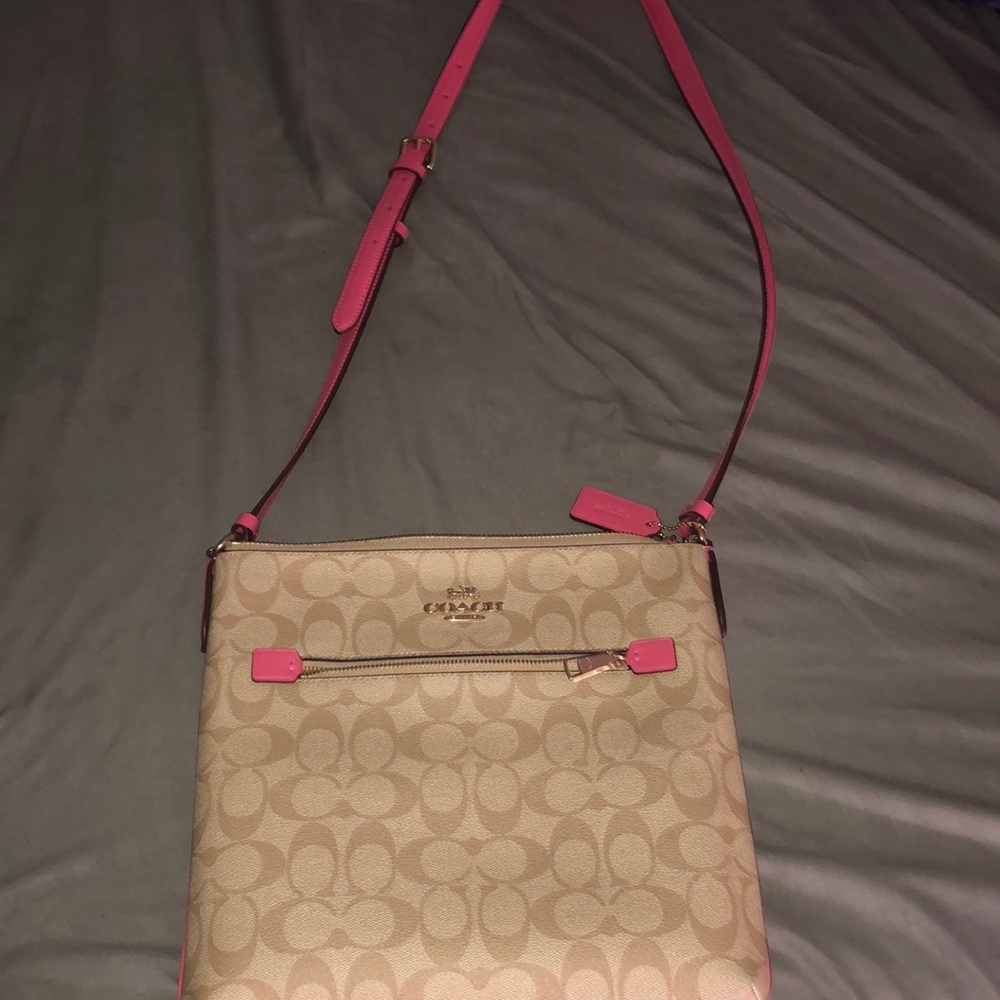 Pink coach crossbody